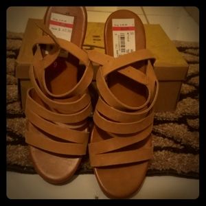 Strappy Brown Wedges